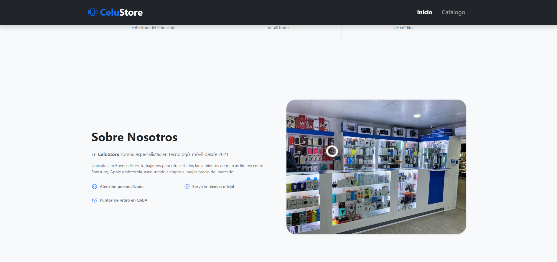 Tienda online E-commerce Celustore WooCommerce por ZUVIX STUDIO